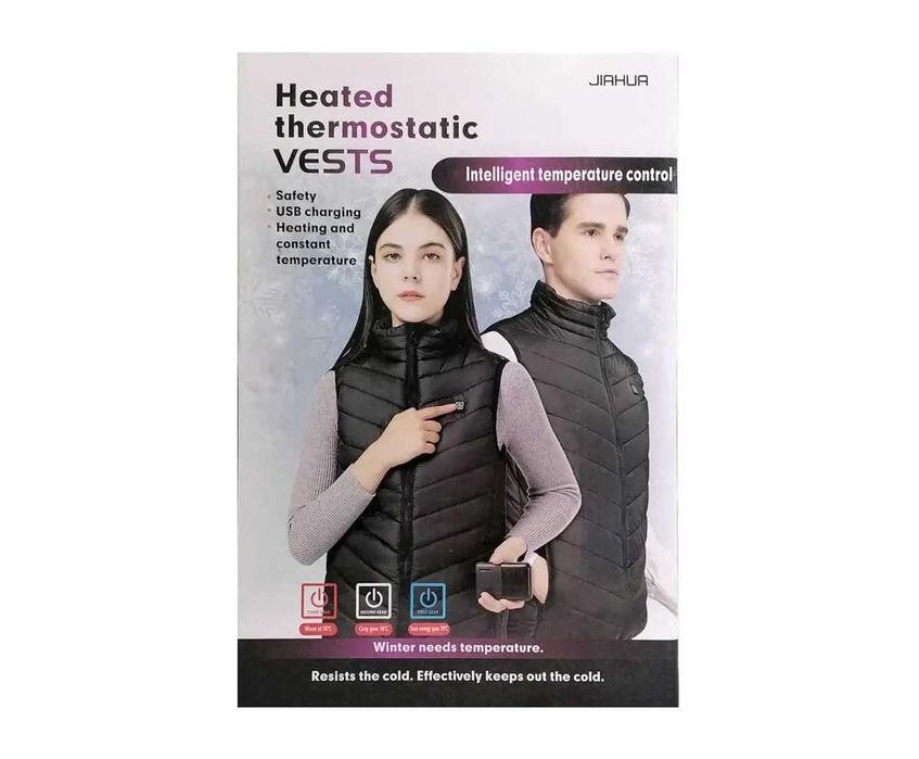Жилет с подогревом USB | Унисекс, 3 режима нагрева,  от пауэрбанка