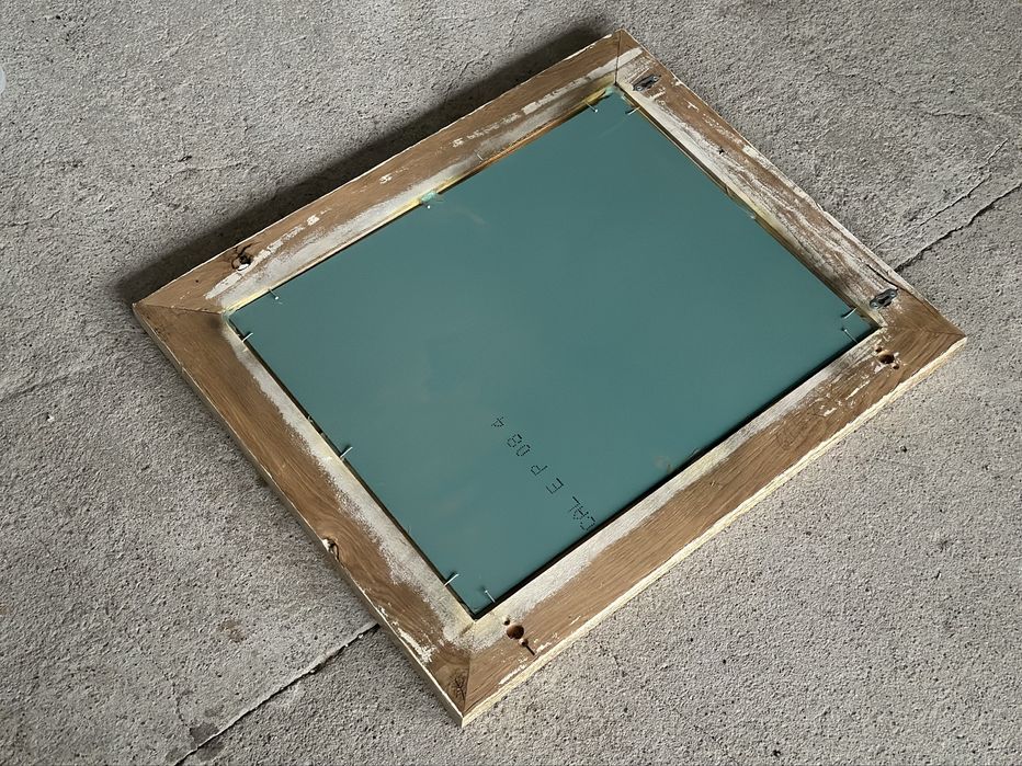 Lustro ze starego drewna Vintage Retro Okno 77x64 LOFT industrial PRL