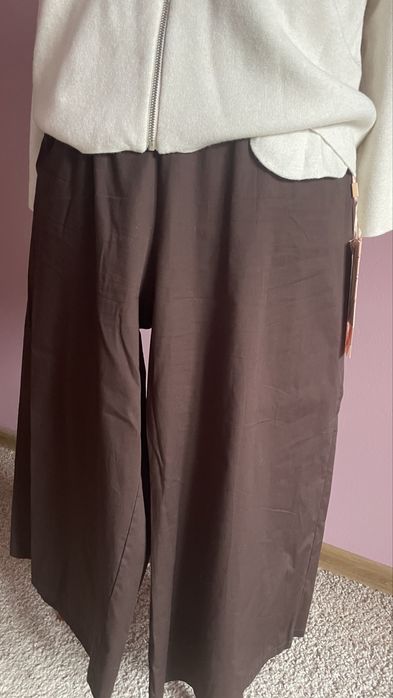 Spodnie Kuloty czekoladowe bawełna wiosna/ kato 40/42/44/46