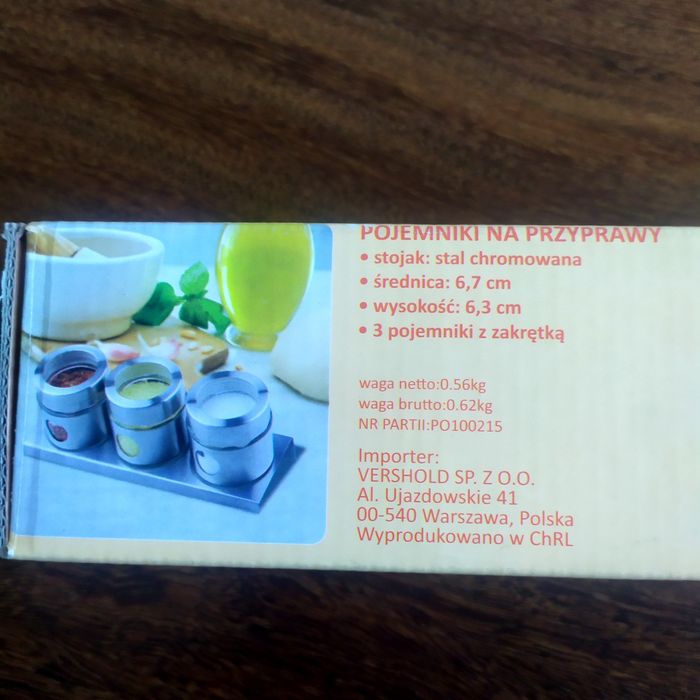 Zestaw 9 przyprawników ze stali nierdzewnej