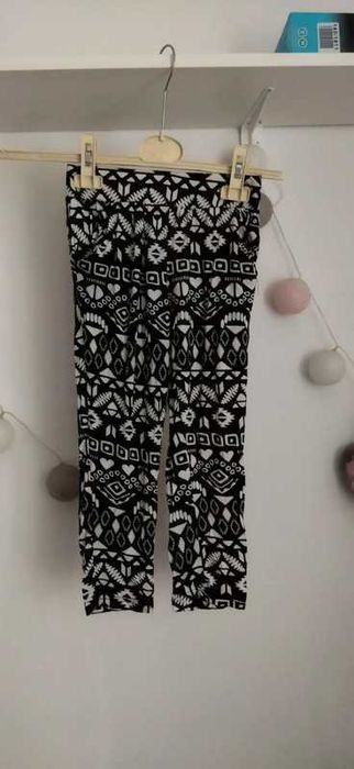 Spodenki luźne, czarno-biale dziecięce