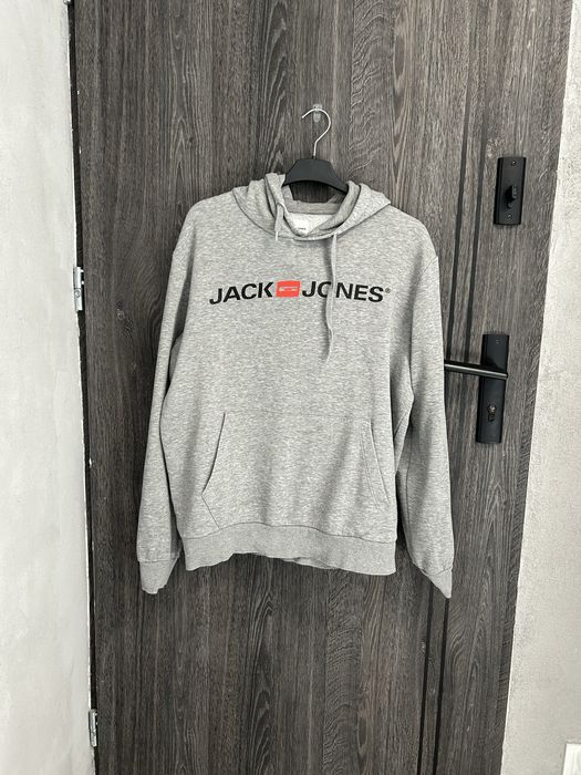 Szara bluza z kapturem jack&jones rozmiar L
