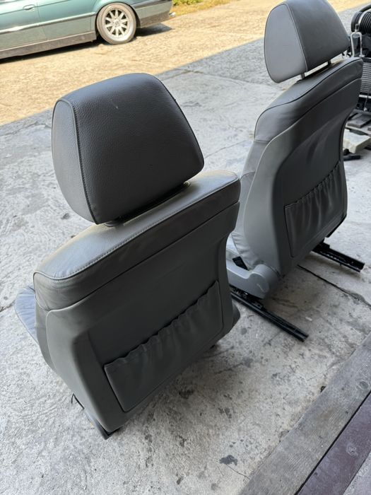 Bmw e60 e61 fotel kierowcy pasażera szara skóra