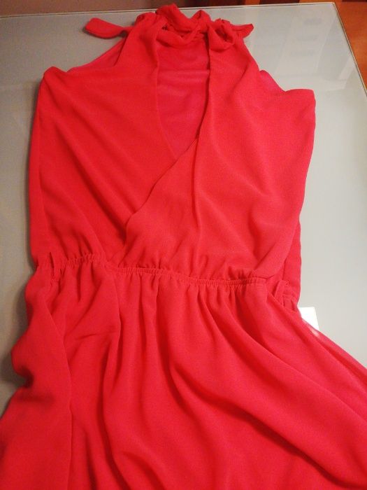 Vestido senhora rosa choque