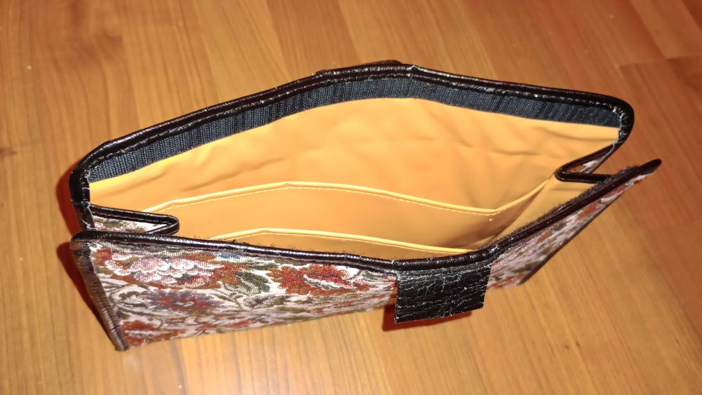 Saszetka Kosmetyczka Kopertówka 3 przegrody 29x19x7cm WzoryKwiaty NOWA