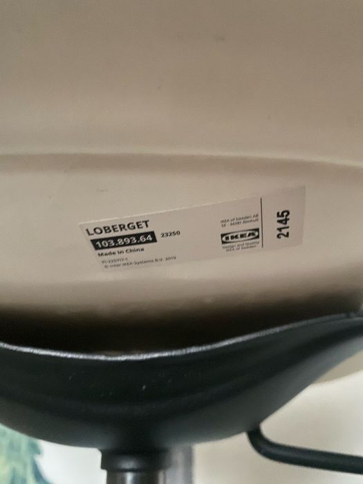 Krzesło biało-czarne loberget Ikea