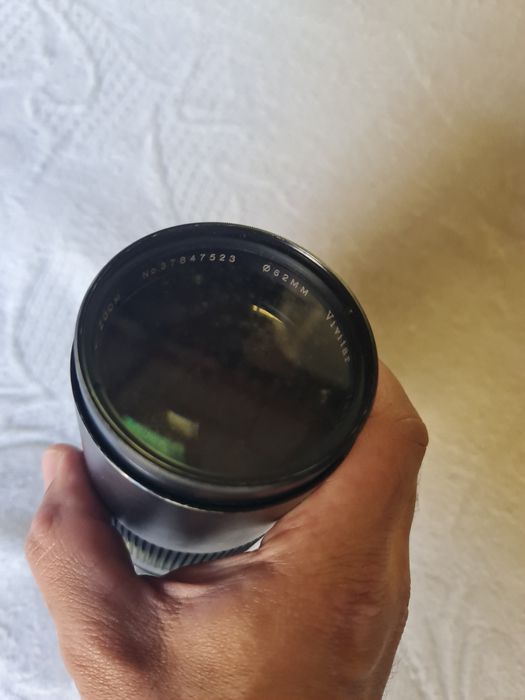 Lente analógica vivitar 100-300 para nikon