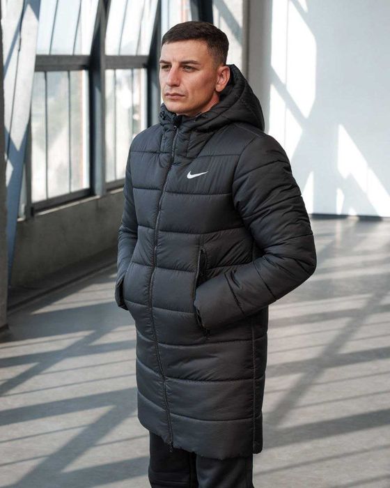 Куртка парка Nike зимова чоловіча + шапка у подарунок! S M L