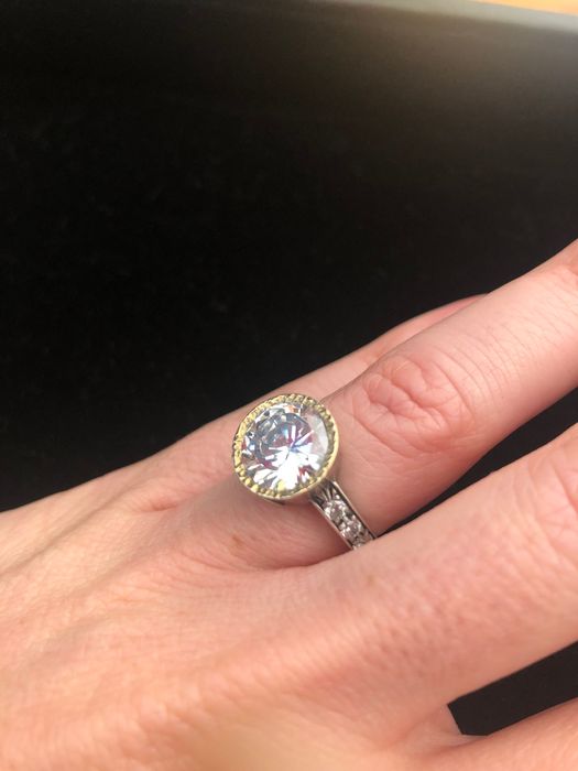 Anel em prata e ouro