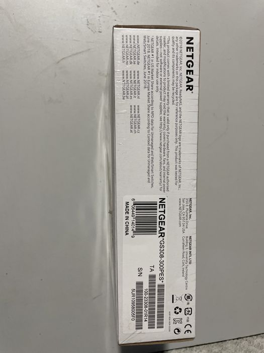 Switch NetGear GS308 8 portas gigabit novo