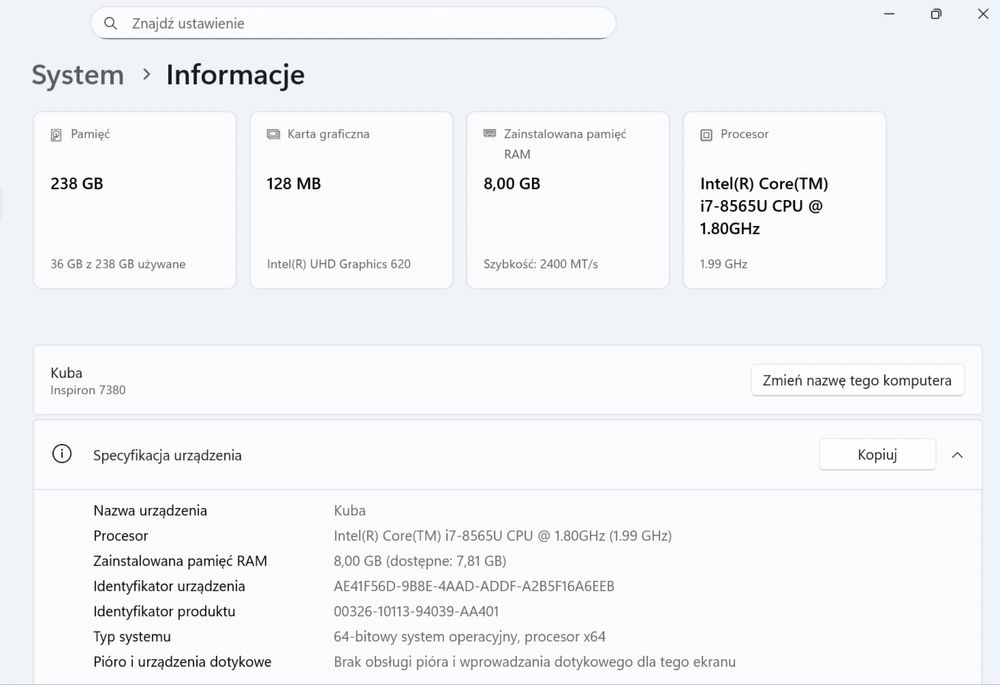 Dell Latitude 7380 13,3/i7/8GB/256GB