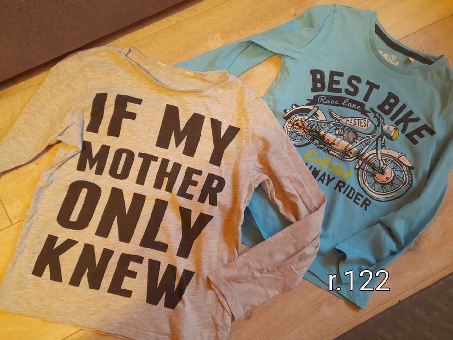 Bluzeczki r.122 długi rękaw