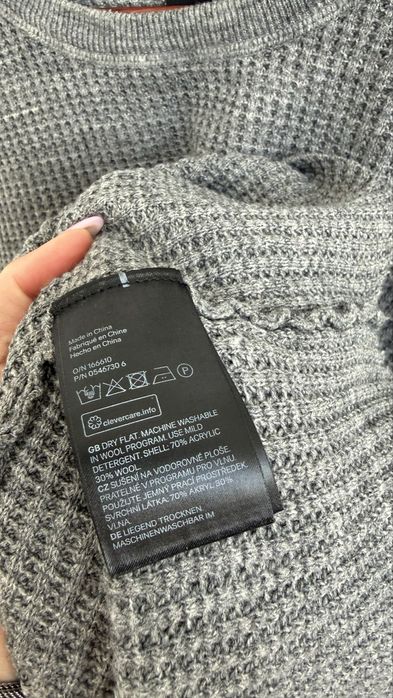 Męski sweter z domieszką wełny H&M XL