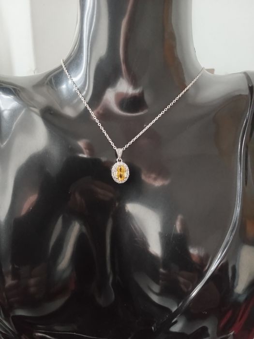 Fio em Prata com Safira Natural 7x5 mm Certificada – Elegância e Auten