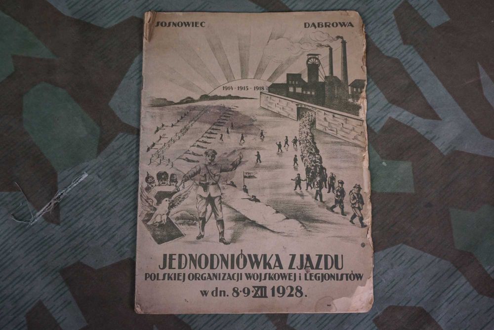 Jednodniówka POW 1928r Sosnowiec Dąbrowa Śląsk Piłsudski Legiony