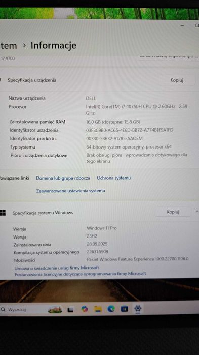 Dell XPS 17 9700 i7-10750H / 16GB RAM / 1TB SSD – bardzo dobry stan