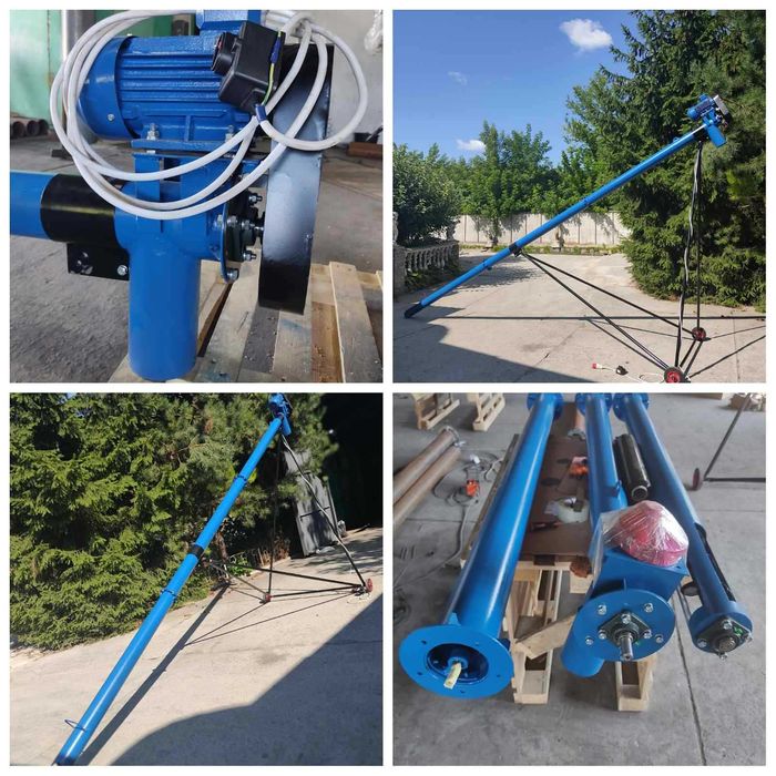 Шнековий навнтажувач, транспортер, погрузчик, конвейер 133*8*220