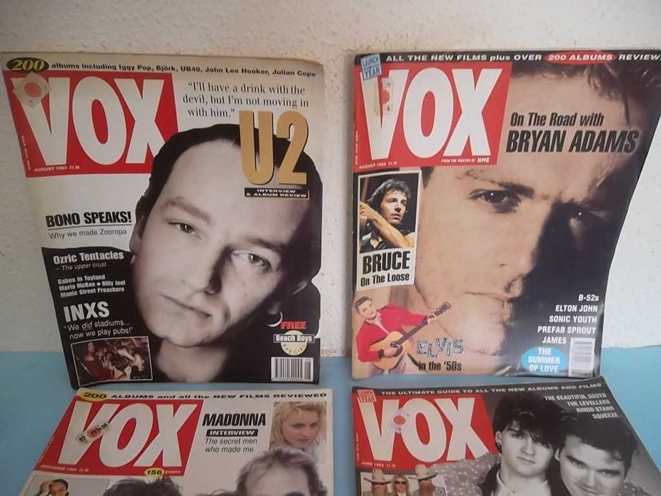 Revista "VOX" cena musical dos anos 80, quatro exemplares.