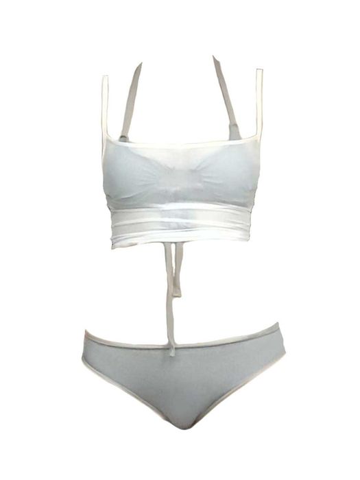 Сірий купальник y2k з топом