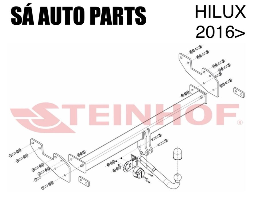 ENGATE DE REBOQUE TOYOTA HILUX 2016-