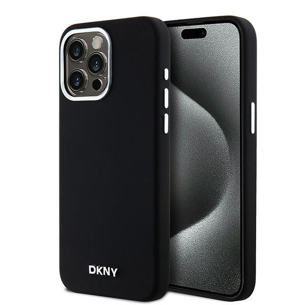 DKNY DKHMP14XSMCHLK iPhone 14 Pro Max6.7" czarny/black hardcase Liquid Silicone Small Metal Logo MagSafe