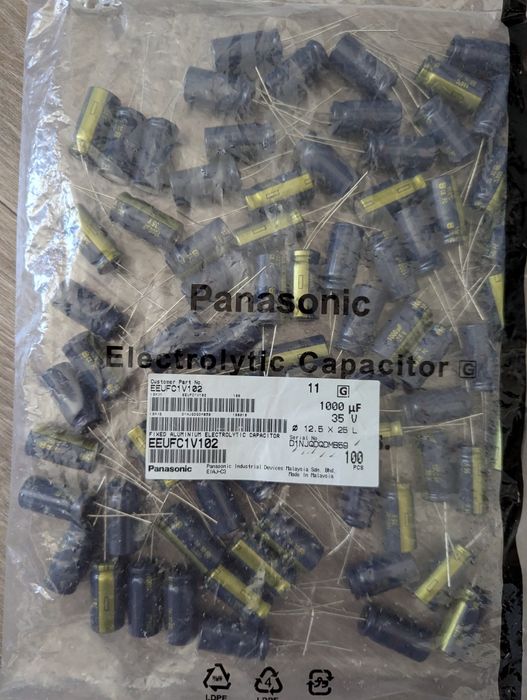 Конденсатори Panasonic EEU-FC1V102 1000uF 35V