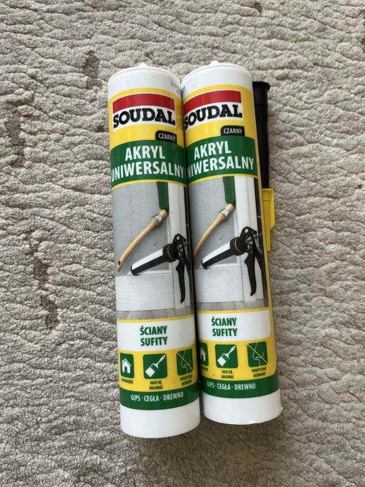Akryl uniwersalny soudal czarny 280 ml