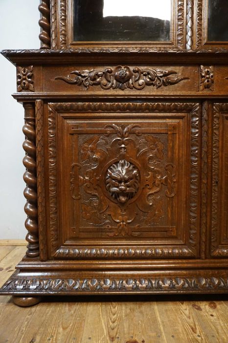 WIELKI STARY KREDENS biblioteczka Francja maszkarony szer172cm wysyłka