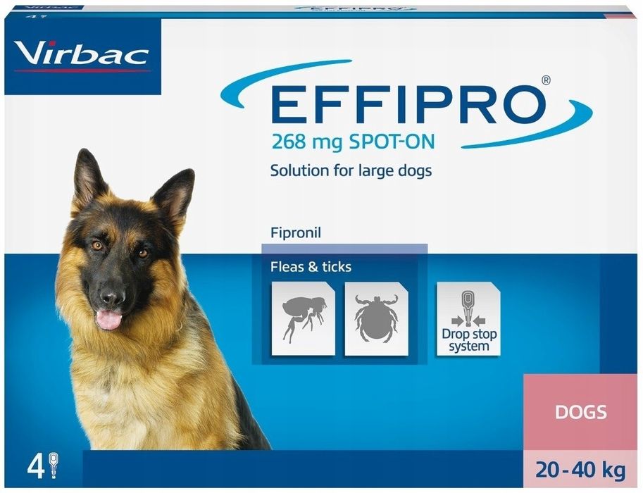 Effipro Pies L 20-40kg 4 pipety Spot-On