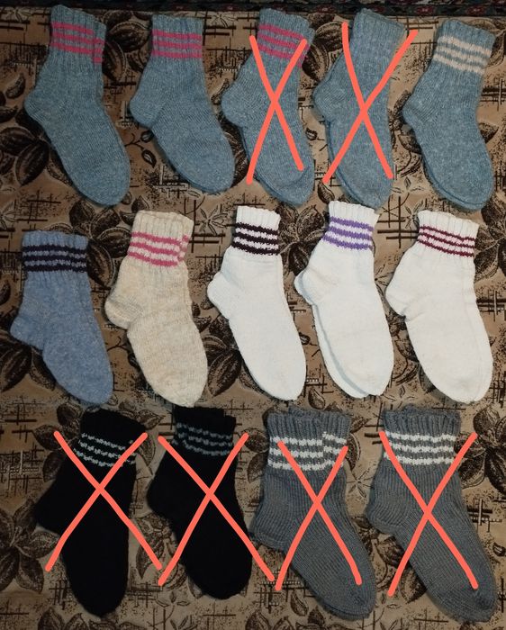 Вязаные теплые носки