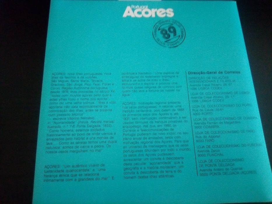 Coleção de Selos "Portugal 1989_Açores"