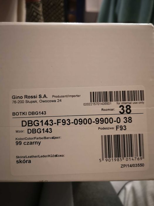 Gino Rossi botki skóra r. 38 idealne