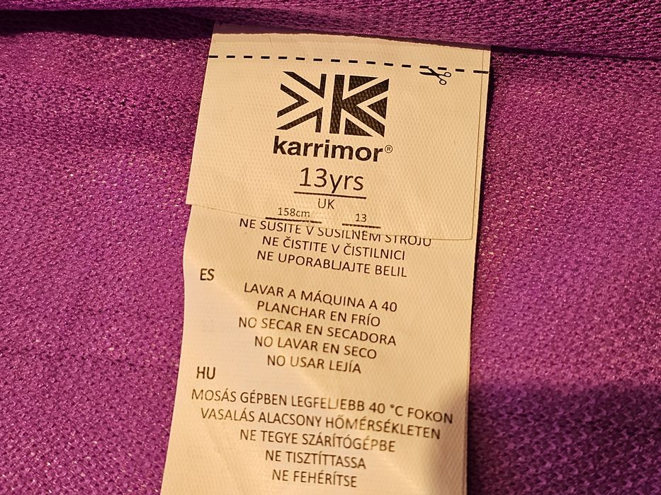 Kurtka Karrimor Weathertite 13 lat 158 wodoodporna oddychająca śliwka