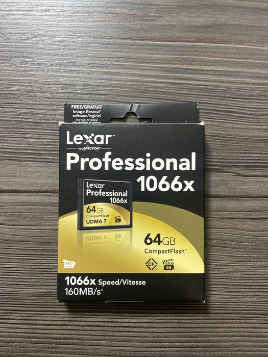 Карти пам’яті Lexar, SanDisk 32GB, 64GB CompactFlash 1066x