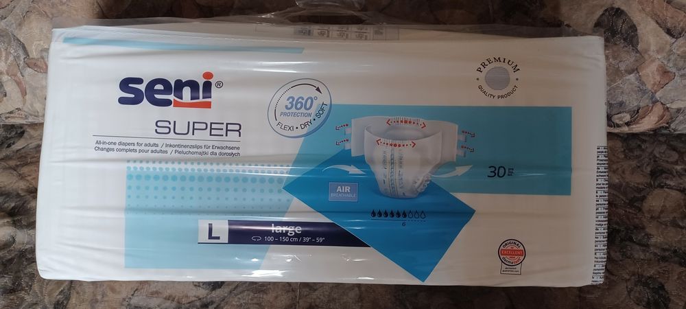 Seni pieluchomajtki L 30 szt.