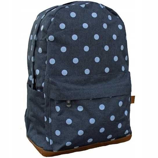Plecak młodzieżowy plecak szkolny w kropki plecak vintage w groszki