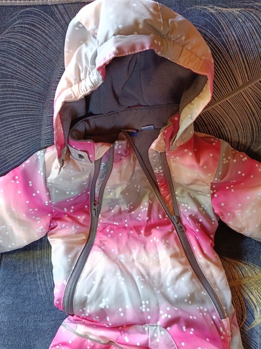 Kombinezon niemowlęcy z polarem ciepły 62/68