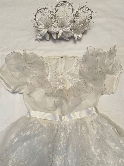 Дитяча святкова сукня з короною, нарядне плаття на новий рік/випускний