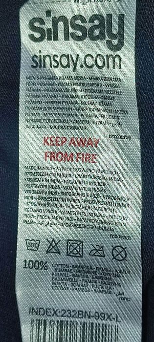 Nowa z metką piżama Sinsay rozm L wymiary na fotkach