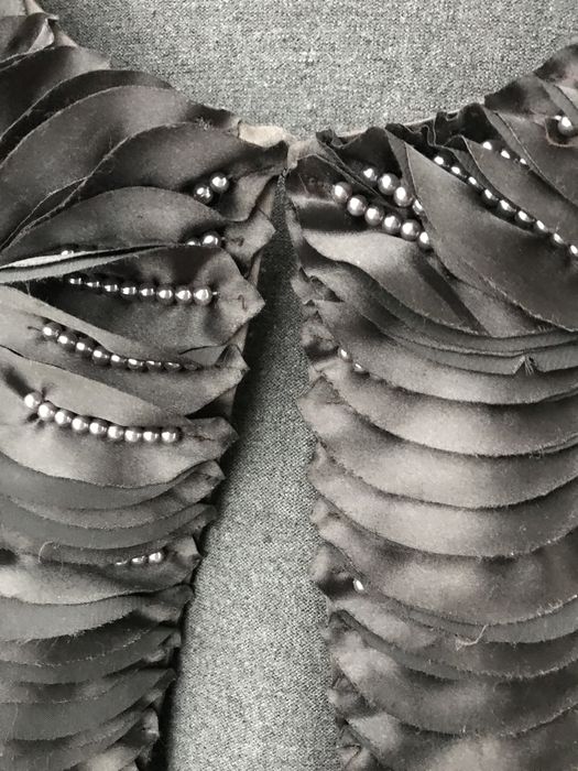 Szary rozpinany sweterek M Minidesigns ze zdobieniem