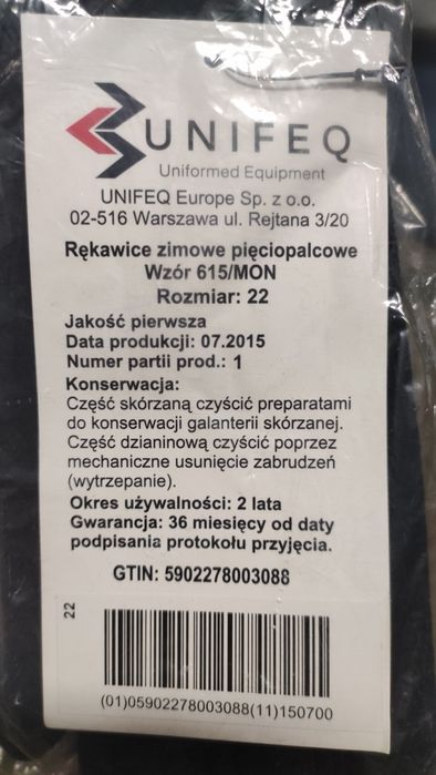 Rękawiczki zimowe wzór 615/mon