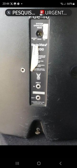 Som ELETRO VOICE e amplificação