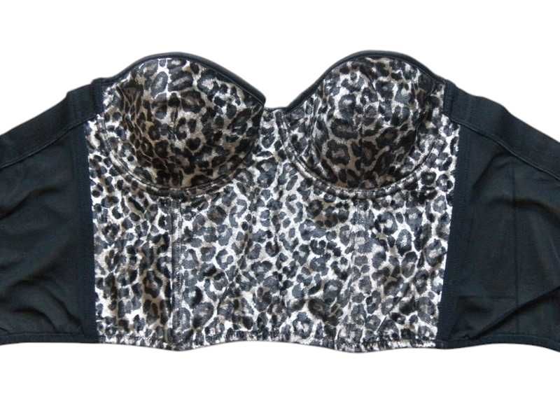 Gorset top welurowy panterka TopShop 36,S/38,M