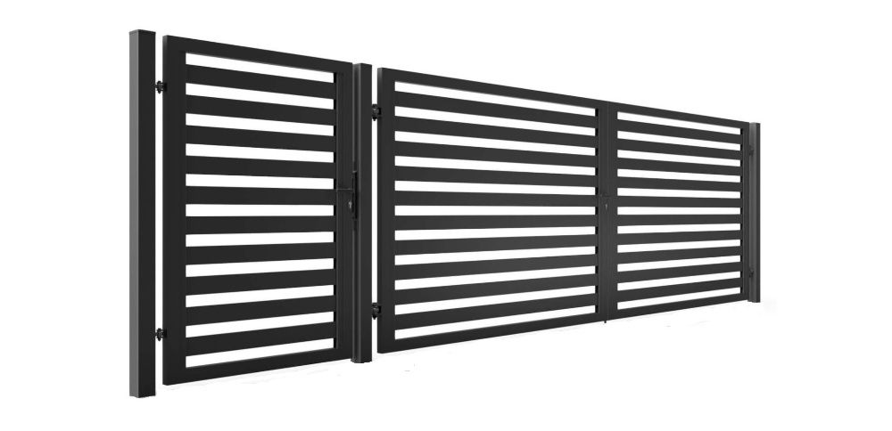 Brama + Furtka z profila 80x20 Ocynk +Ral Producent kpl, ogrodzenie