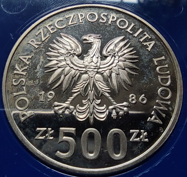 500 zł 1986 Sowa PRL