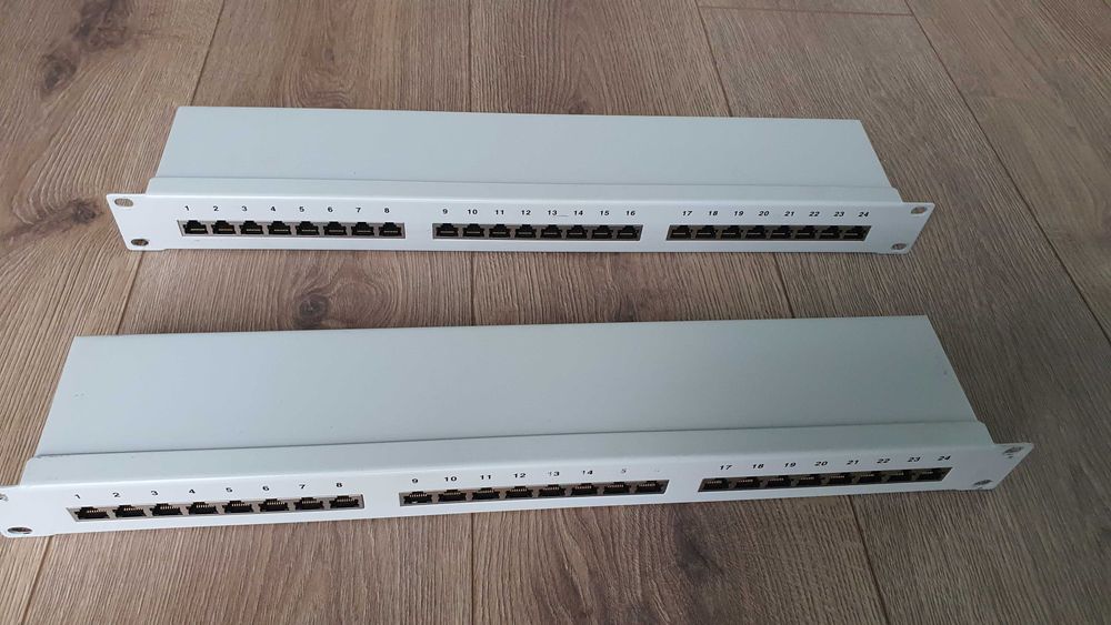Patch panel patchpanel LAN panel 24xRJ45 UTP kat.5e 19cali wysokość 1U
