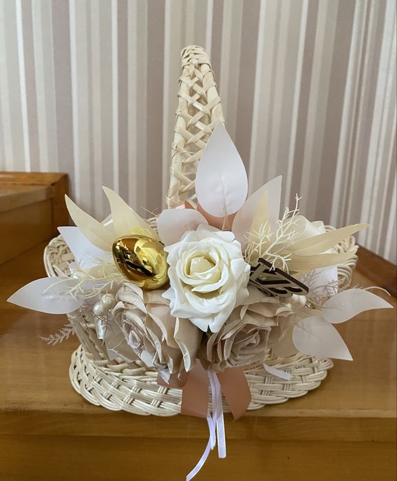 Великодній кошик Пасхальні корзинизьдекором кошик ручноі роботи  рушни