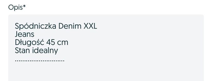 Spodnica jeans XXL