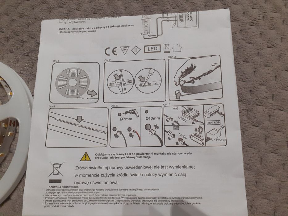 Taśma LED 880lm 4000K 370cm długości