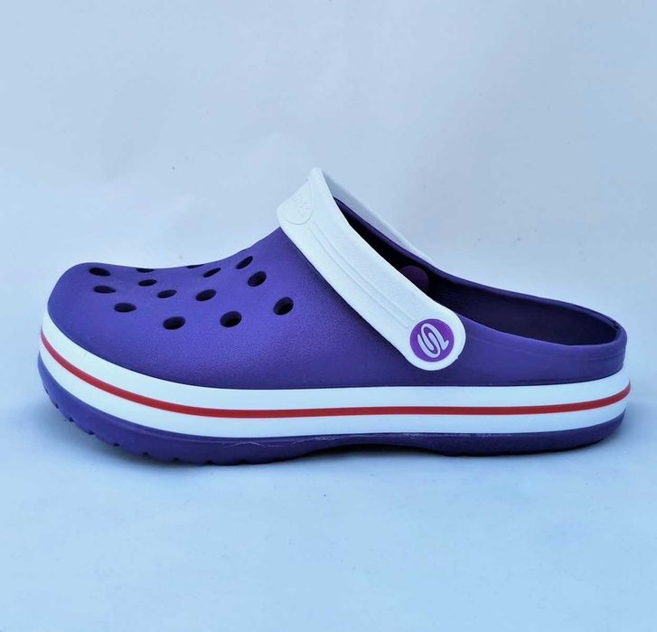 Женские тапочки CROCS сиреневые Кроксы шлёпки сланцы